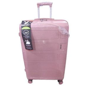 Good Partner A Big Size Travelling Suitcase It Carries 25-30Kgs It's Purely Rubber It's strong It Has 8-Wheels Extremely Durable It's Silver Colour