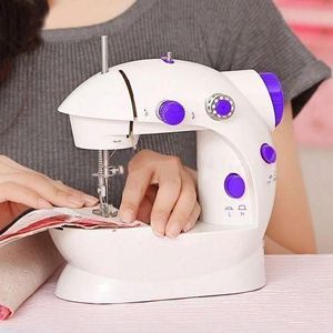 Beginner Sewing Machine, Mini Sewing Machine with Extension Table, Electric Sewing Machine with Dual Speed and Double Thread for Beginners, Kids, Sewing Craft Lovers, Artisans - White