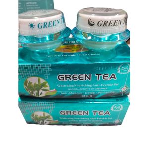 Green Tea 2 in 1  Whitening and Nourishing Anti-freckle Day and Night Set For Detox ,Whitening,Anti- Melanin 