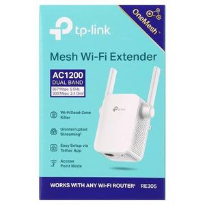 TPLink RE305 AC1200 Dual Band Wi-Fi Mesh Extenders. ac1200 re305