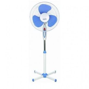 Electric Stand Fan - White & Blue