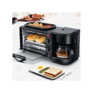 Hoffmans  3 In 1 Breakfast Maker Oven, Coffee And Pan - black
