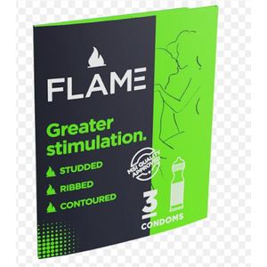 Flame Green – Greater Stimulation. (1 Pc Three in a Pack).