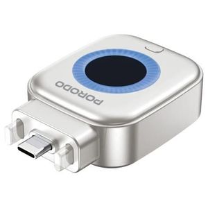 Porodo  Auto Release Smart Auto-Cutoff Charging Adapter - Silver