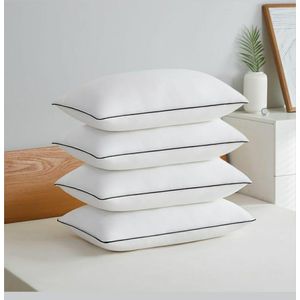 A pair of large fiber soft pillows (2 pillows) - white. 