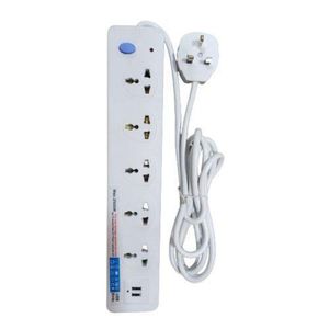 Genetic Logan Original 5 Way Heavy Duty USB Extension Cable Socket - White