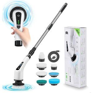 electric spin scrubber is a 7-in-1 cleaning tool with a 25W motor.