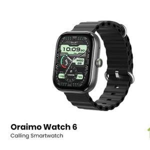 Oraimo Watch 6 With Ai Generated Faces Oxygen And Heart Rate Monitoring Glass Screen Hd Smart Calling And Upto 8 Days Usage On Full Charge - Multicolor