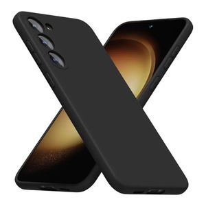 Samsung Galaxy S23 Plus/S23+ Case Liquid Silicone, Skin Touch Gel Rubber Case with Soft Microfiber Lining, Cute Slim Full Camera Protection Phone Cover 6.6 Inch, Black