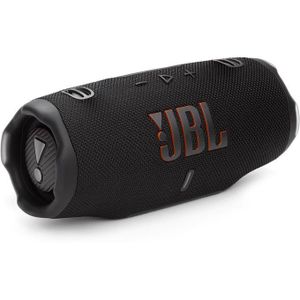 JB Charge 6 Portable Waterproof and Drop-Proof Bluetooth Speaker with Powerbank and 28-Hour Battery - Black