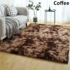 Luxury Ultra-Soft Fluffy Shaggy Living Room Carpet (2m x 2.5m) - brown