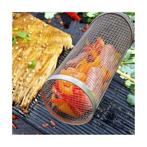 Grilling Basket Metal Mesh Barbecue Sausage Grilling Rack Net