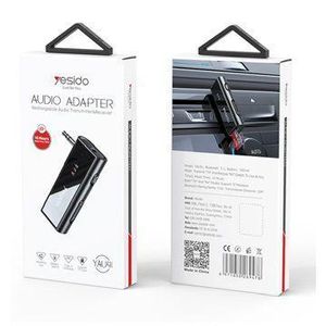 Yesido YAU41 2 in1 Wireless Adapter 3.5mm Audio AUX Adapter Bluetooth 5.1 Transmitter Receiver For Car - Black