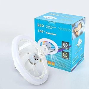 Ceiling Fans with Socket, 3 Gear Wind Speeds with Dimmable Lights, RGB, Concealed Blades, E27 Base, Remote Control, Suitable for Warehouse and Garage, with Aroma Diffuser for Small Spaces