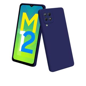 Silicone Soft Back Cover Case for Samsung Galaxy A12 ,M12,F12 (Blue)