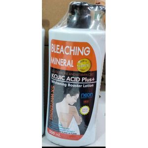 Kojic Acid Bleaching Minerals Plus + Whitening Booster with Glutathione & Vitamin C&E lotion For whitening  , hydrating ,Sun damage-500ml