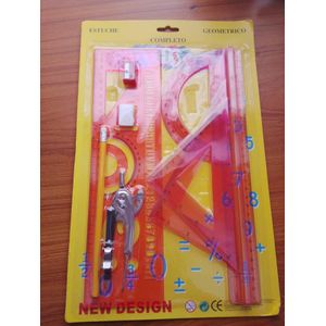 Complete Plastic Math Geometry and Technical Drawing Set