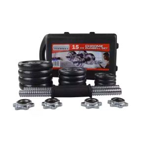 15 kg dumbbell chrome set
