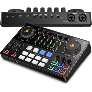 maono Podcast Equipment Bundle: Audio Interface Mixer With Dual Xlr Input, Quick To Mute, Noise Reduction, 8 Customize Soundpads For Recording, Streaming, Youtube - Maonocaster E2 Gen2 - multicolor