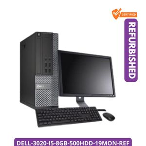 DELL Refurbished OptiPlex 3020 Intel Core i5 8GB RAM 500GB HDD Desktop with 19-Inch Monitor