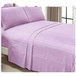 4pcs Egyptian cotton bedsheets- Purple ( 2 bedsheets, 2 pillow cases)