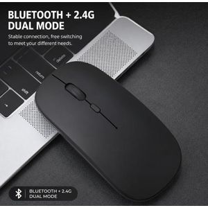 Mouse Pad 2.4G Ultra-Slim Wireless Optical Mouse - Black