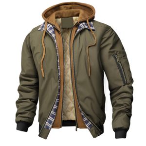 Berrykey Mens Thick Bomber Lightweight Jackets Autumn Blazer Winter Windbreaker Coats Green