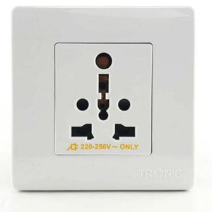 Tronic Single Universal Switch Socket-White