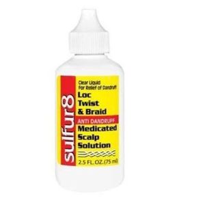 sulphur8 Loc Twist & Braid Medicated Scalp Solution For Control Dandruff Flakes, Itchy Scalp Relief & Moisturizing Scalp Treatment for Locs, Braids & Textured Hair 