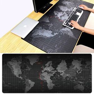 Anti-Slip World Map Mouse Pad 60x30cm - Rubber & Cloth