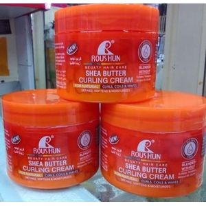 Roushun Shea Butter Coconut Curling Cream Softens & Moisturizes For Natural Curls ,Waves & Coils