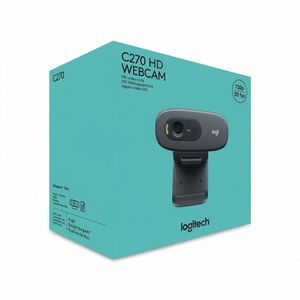 Logitech C270 HD Webcam. Widescreen HD 720p at 30fps (frames per second)