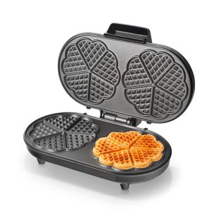 Waffle Iron 10 Heart-Shaped Waffles 2x Diameter 16 cm Hearts Waffle Maker