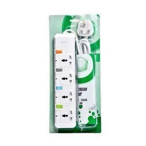 G & T 4way Extension Cable Good Quality Durable & Safe- White
