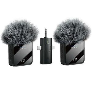 Original In 1 Wireless Microphone For Android Wireless Lavalier Microphone Noise Canceling Lapel Mic For Interview Video Podcast