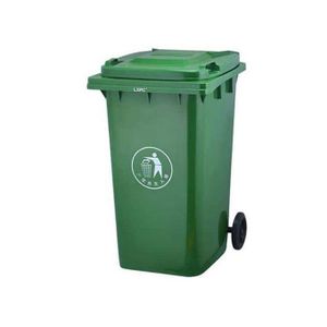 Outdoor 240L Plastic Waste Bin- Standard Household Size - Green