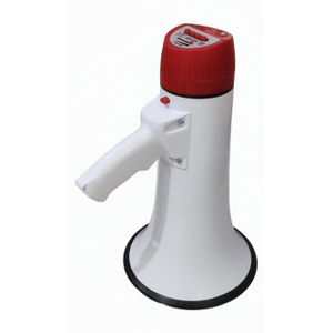 Plastic Horn Megaphone With Recording Function Uses Battery Cells. - Multicolor