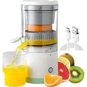 Portable Rechargeable Electric Juicer For Grapefruit Lime Oranges And Pomegranate-Multicolour