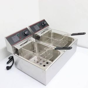 Double Deep Fryer 6L+6L in each Portion 6L low Power Consumption 