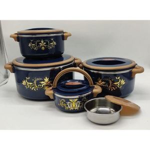 4 Pieces Insulated Hot Pot Dishes Food Warmer Container -Multi-colour.