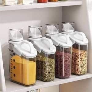 Clear Food Storage Container with Pour Spout and Handle (3pcs)