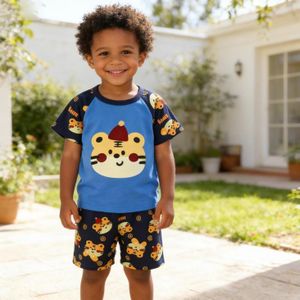 2pcs Baby Boy Clothes Sets Outfits,Newborn Kids Sets Shorts + T-Shirt Outfit Tops Cartoon Summer Clothes,Breathable and Soft Children Clothes for Boys 