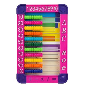 2-in-1 Educational Abacus for Kids – Math Counting Frame & Alphabet Learning Toy-multicolor