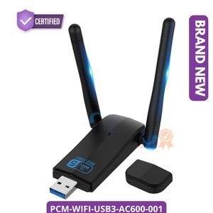 USB 3.0 Dual Band Wireless Wi-Fi Dongle 2.4GHz/5GHz AC600 High-Speed USB Network Adapter for Desktop & Laptop - Brand New