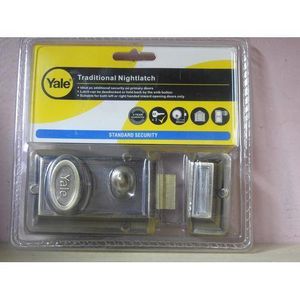 Yale Traditional Nightlatch - Standard Security Door Lock, Deadlock, Gate Rim Lock â€“ Snib Button Latch & Dead Lock