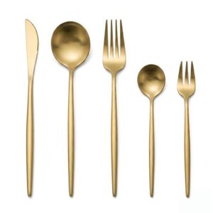 16-Piece Set Forks And Spoons Cutlery  Gold Cutlery Set – Cutlery Table Spoons And Forks  Cutlery Stainless Steel Flatware Knives Forks And Spoons  Flatware Set– Gold