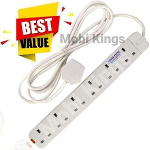 Power King  Extension Cable With 6 AC Power Outlets,
