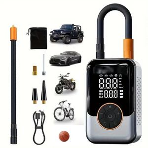 150PSI Wireless Portable Digital Car Tyre Inflator Air Compressor With Light Display,12V Electric Car Air Pump