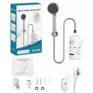 Instant Electric Water Heater, Electric Heating Shower Faucet - Instant Hot Water Heater Tap with Handheld Shower Head for Bathroom & Home Use