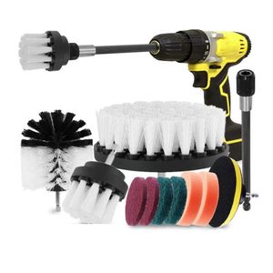 3PCS/Set Electric Scrubber Brush Drill Brush Kit Plastic Round